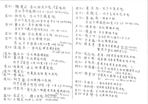 畢業校友通訊錄